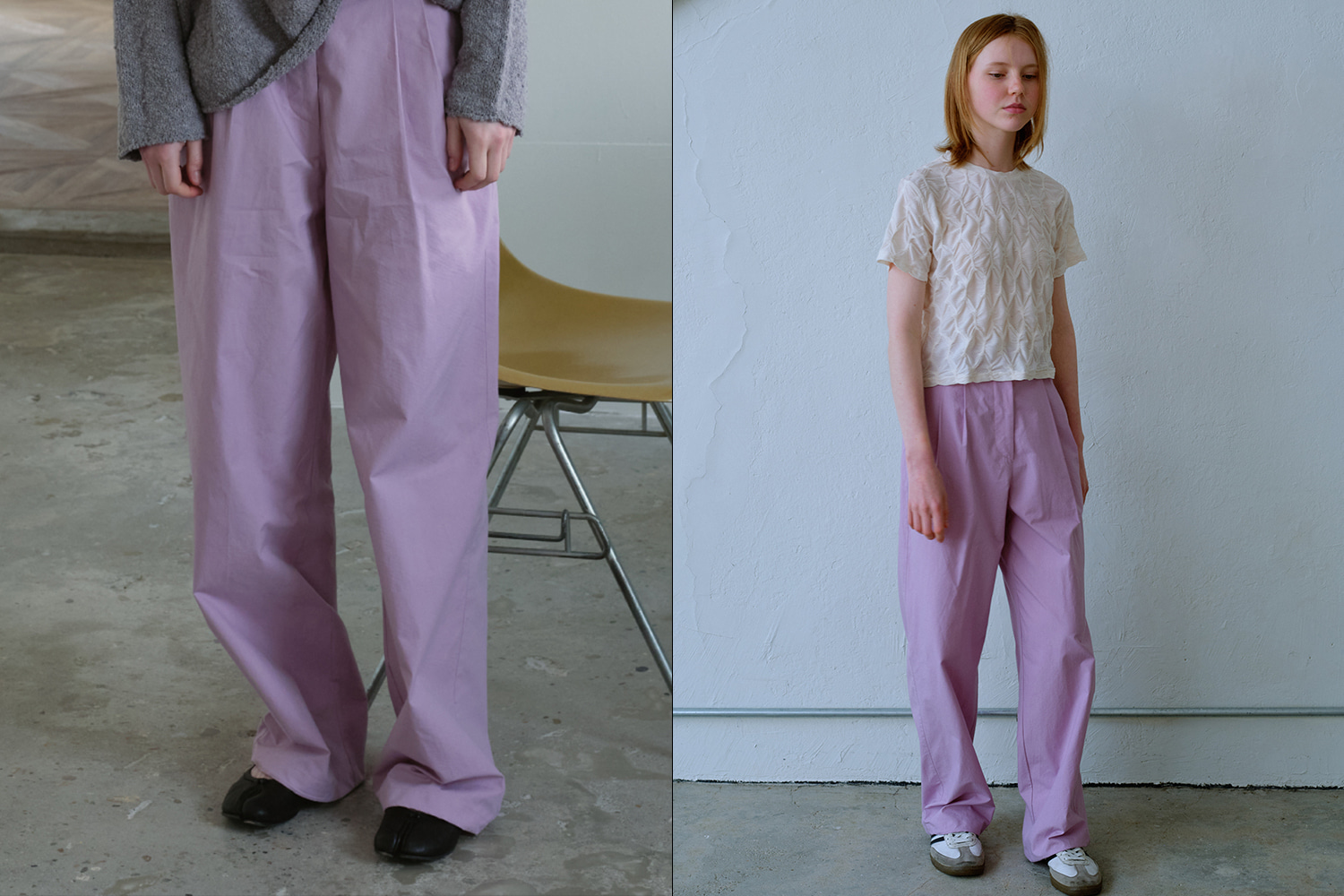 Summer string pants (lilac)