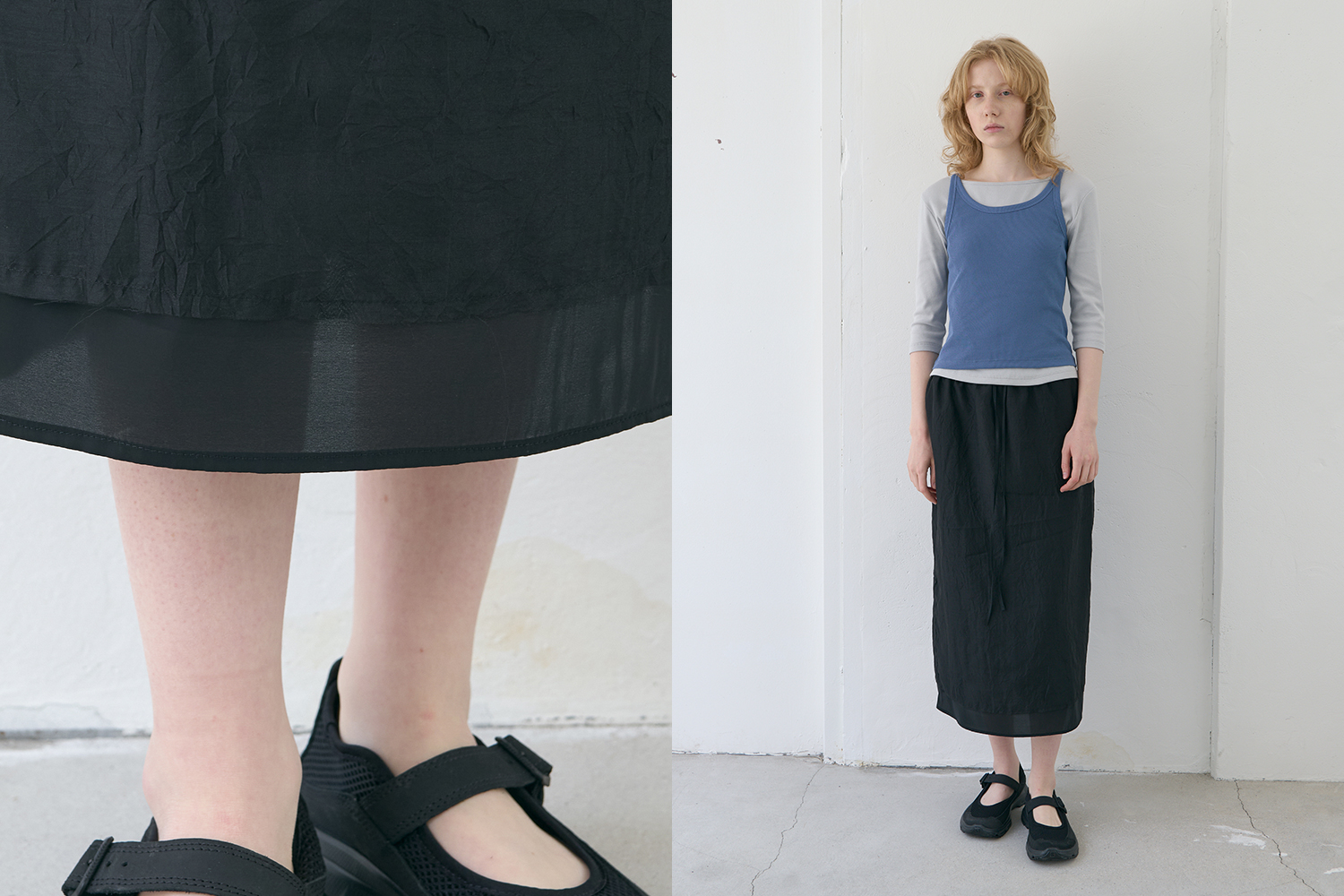 Double layered skirt (black)